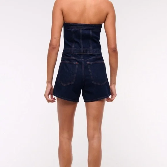 Strapless Denim Romper - Picture 3 of 7